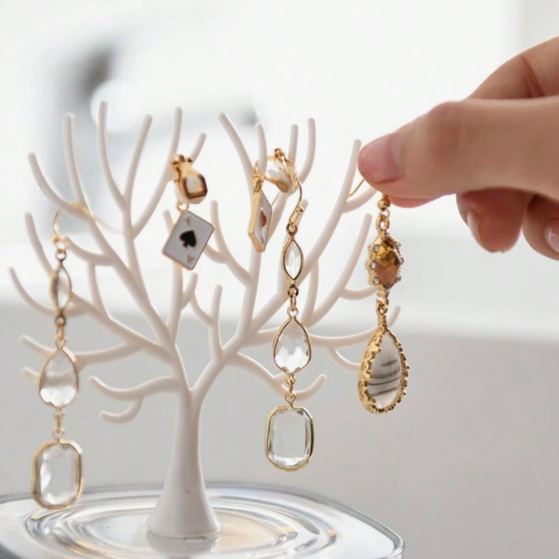 Homies HOMIES Deer antlertree top Acrylic jar Holder Storage Canister for Cotton Ball makeup sponges Cotton Swab Pads Floss Jewellery Storage Display Rack For Bathroom vanity countertop Bedroom - Image 3
