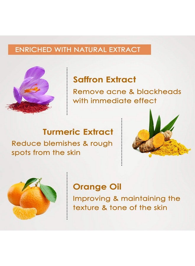 NUTRIGLOW Gold Kesar Facial Kit (250Gm + 10Ml) With Bleach Cream (43Gm) & Face Wash (65Ml) All Skin Types (Pack Of 3) - Image 3