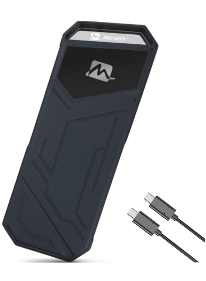 ميركيري Mercury SSD MERE - سلسلة Mercury Portable SSD بإضاءة RGB - USB3.2، TypeC - سرعة قراءة تصل إلى 2100 ميجابايت/ثانية، سرعة كتابة 1800 ميجابايت/ثانية - مع كابل Ctype متضمن (4، تيرابايت) - Image 1