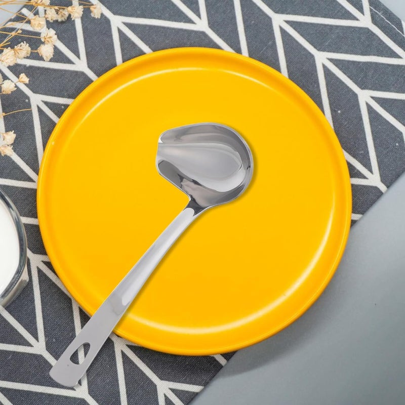 ملعقة صغيرة من الفولاذ المقاوم للصدأ مزودة بفوهة للسكب، ملعقة خدمة للصوصات المعدنية للمطبخ، أداة لتقديم الصوصات والتتبيلات - Image 5