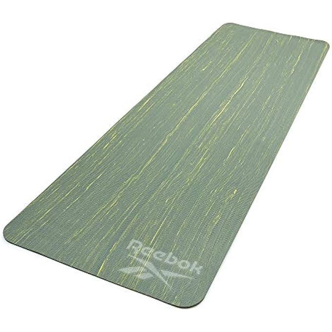 Reebok Camo Yoga Mat - 5Mm - Yellow/Green - Image 1