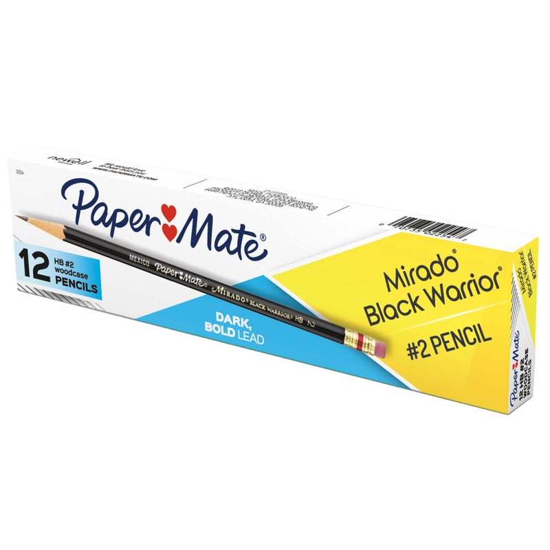 Paper Mate Mirado Black Warrior Pencils, Black, HB #2, 12 Count - Image 4
