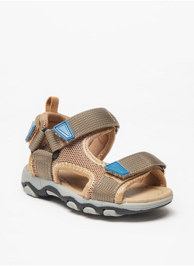 LBL by Shoexpress - Boys Textured Backstrap Sandals with Hook and Loop Closure - Image 1