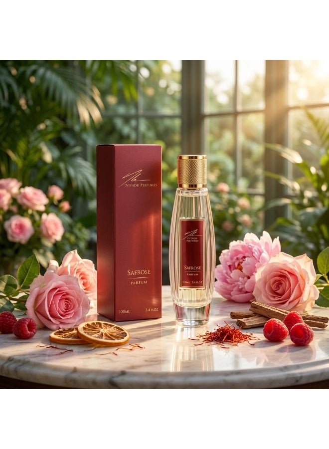 نفاذ للعطور سافروز 100 مل – عطر زهري حار فاخر طويل الثبات للجنسين – صناعة فرنسية - Image 1