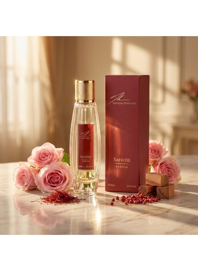 نفاذ للعطور سافروز 100 مل – عطر زهري حار فاخر طويل الثبات للجنسين – صناعة فرنسية - Image 3