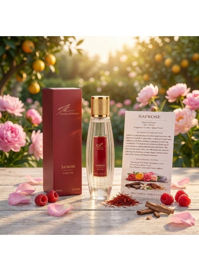 نفاذ للعطور سافروز 100 مل – عطر زهري حار فاخر طويل الثبات للجنسين – صناعة فرنسية - Image 4
