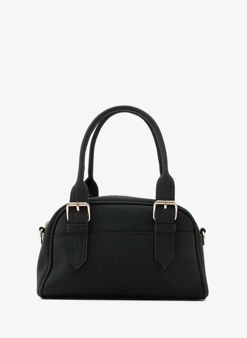 Black Saffiano Adjustable Hand and Crossbody Bag.