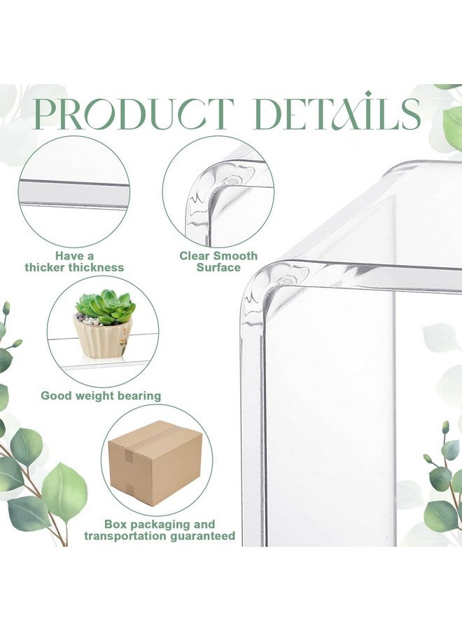 Shellwei 4 Pcs Acrylic Display Risers Rectangular Clear Cupcake Stand Holder Large Shelf Risers for Figures, Dessert Shelves for Party, Risers Stands for Decoration and Organize(11'' X 4.5'' X 4'') - Image 3