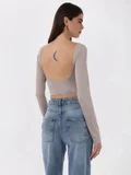 HICCUP Basic Open Back Blouse