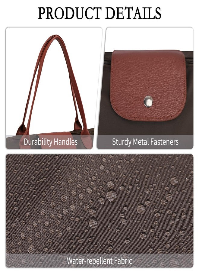 TINYAT Tote Bag for Women Large Top-Handle Purse with Zipper Foldable Weekend Hobo handbags Ladies Shoulder Bag Beach Travel - Image 5