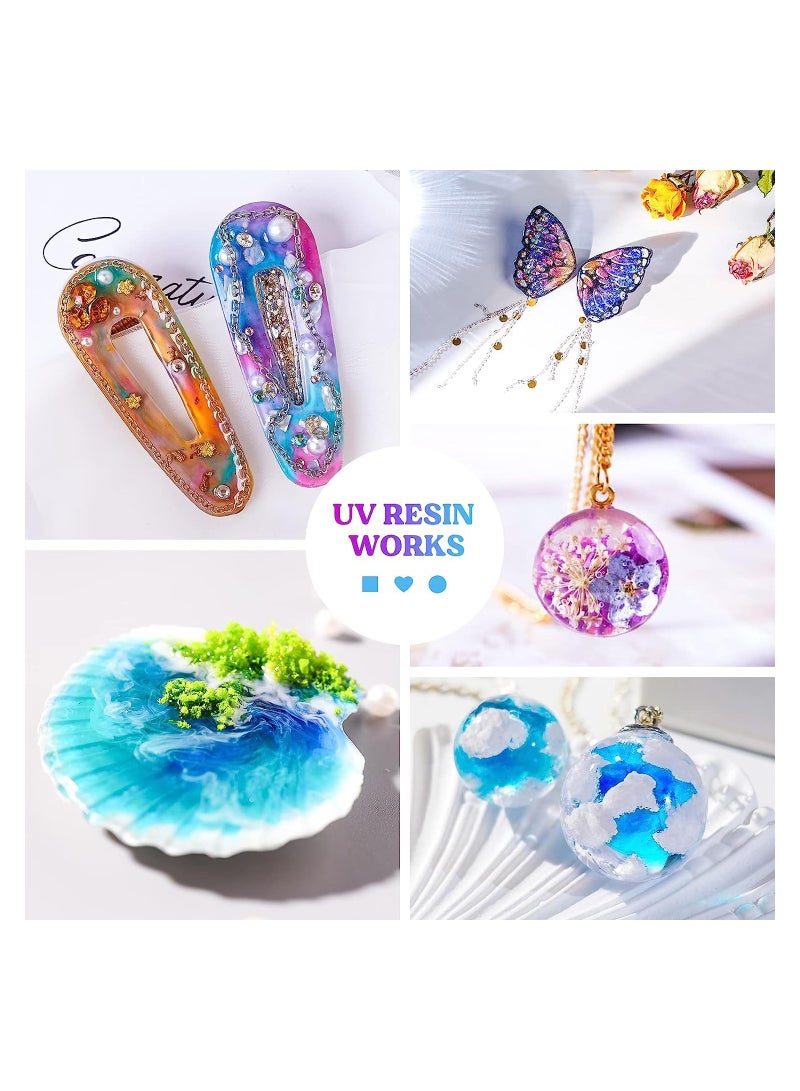 UV Resin, Crystal Clear Ultraviolet Curing Epoxy Resin for DIY Jewelry Making, Handmade Craft Decoration, Solar Cure Sunlight Activated Resin for Casting and Coating (100g, Clear) - Image 5