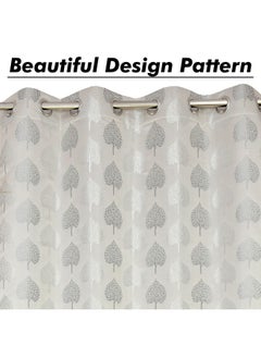 Yellow Weaves Rich Jacquard Fabric Curtains for Long Door, Lilac Leaf, 8 Feet, Pack of 2, Light Grey - pzsku/Z4794DB1234217CF891A6Z/45/_/1736426720/8e444eef-1aa6-4b5c-b510-c34b5af7ba6d