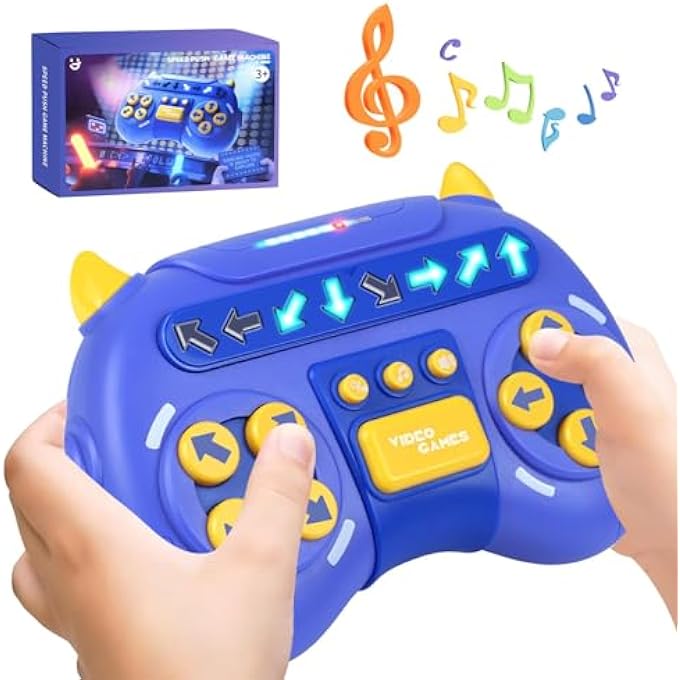 SPEED PUSH GAME FOR KIDS & ADULTS, FIDGET PUZZLE WITH RGB LIGHTS & MUSIC, 3 GAME MODES, DURABLE HANDHELD SENSORY GAME, COOL GIFTS FOR BOYS & GIRLS - Image 1