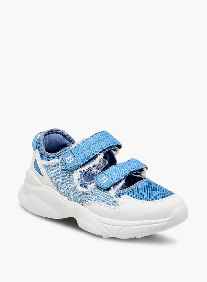 Flora Bella By Shoexpress Women Monogram Print Sneakers with Hook and Loop Closure