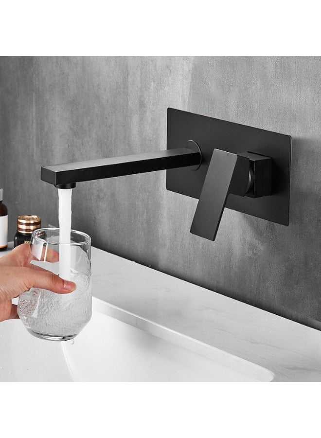 Matt Black Wall Mount Bathroom Concealed Basin Faucet Factory - Image 1