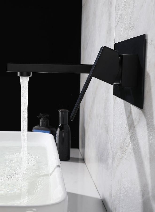 Matt Black Wall Mount Bathroom Concealed Basin Faucet Factory - Image 3