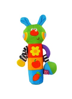 Generic Lala Children's Cartoon Cloth Toy Cute Animal Early Education Plush Baby Toy Hand Stick-Color:Double-sided Bear Shake  - Image 5