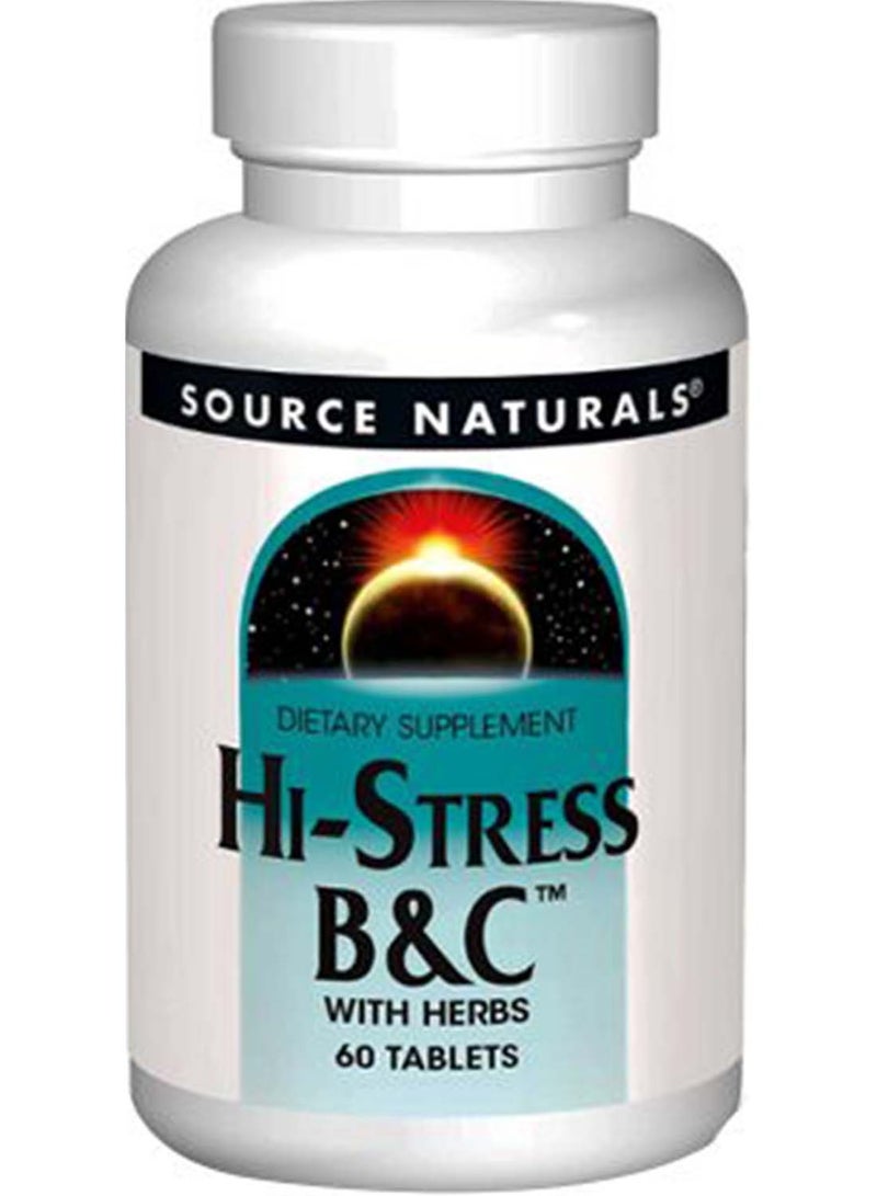 Source Naturals Histress B And C 60 Tablets Supports Mental Balance 