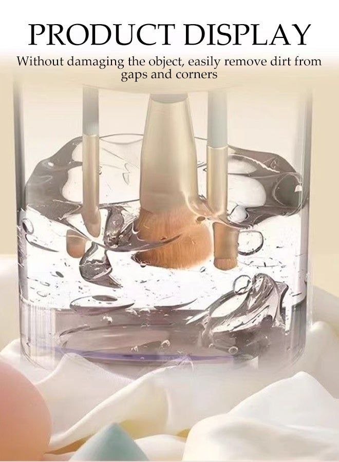 DUNISO Electric Makeup Brush Cleaner Portable Rechargeable Automatic Make Up Brush Cleaner 2 in 1 Spinning Electric Cosmetic Brush Cleaner and Dryer for All Size Makeup Brushes Set - Image 5