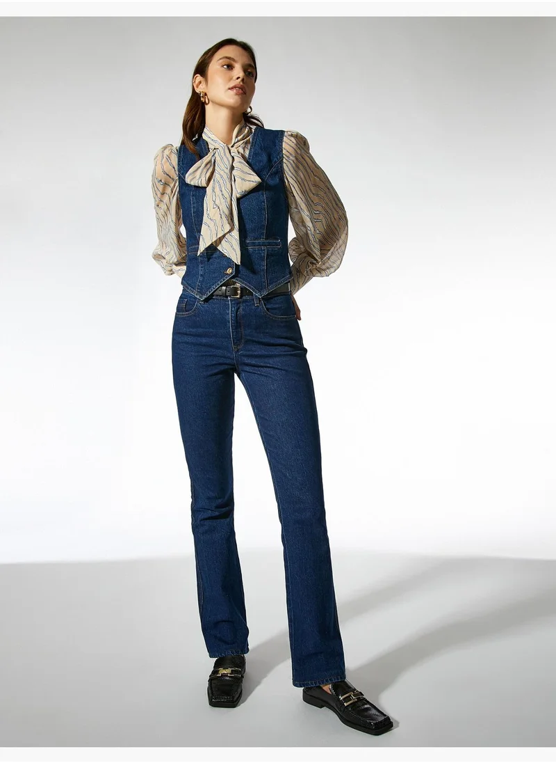 كوتون Slim Flare Jean