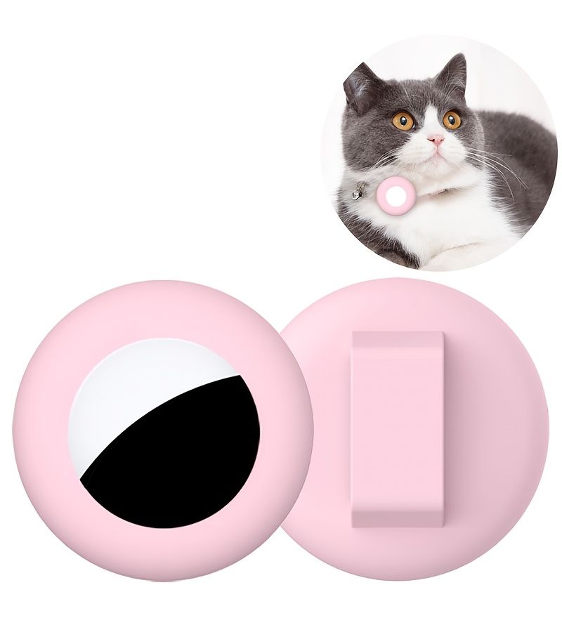Blue Soft Airtag Case Durable Anti Lost Tracker Cover For Dog Cat Collar - Image 1