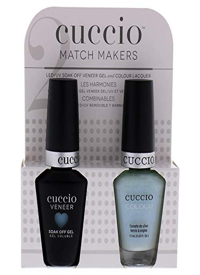 Cuccio Matchmaker - Colour Nail Lacquer & Veneer Gel Polish - Meet Me In Mykonos! - For Manicures & Pedicures, Full Coverage - Long Lasting, High Shine - Cruelty, Formaldehyde & Toluene Free - 2 Pc  - Image 2