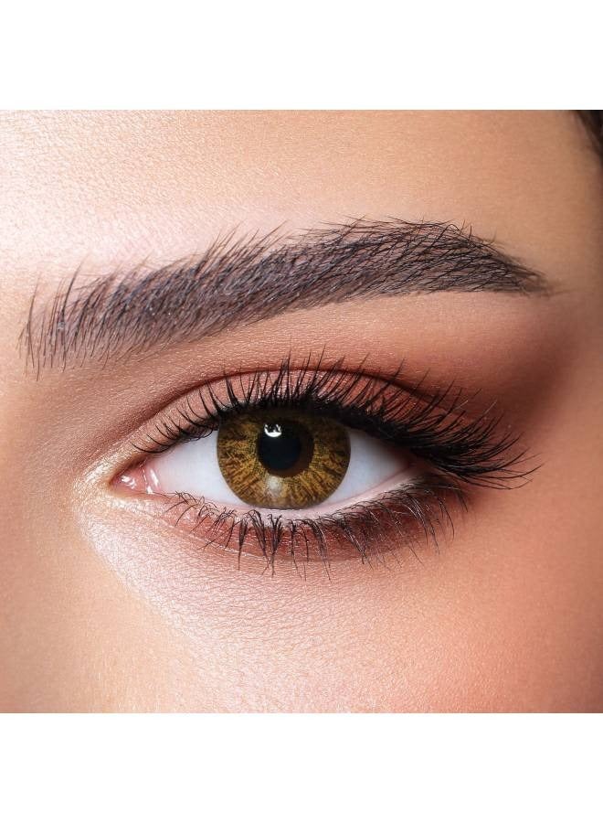 بيلا ناتشورال كول هازل عدسات لاصقة للاستخدام لمدة 3 اشهر، عدسات لاصقة ملونة، عدسات لاصقة تجميلية، عدسات لاصقة بنية، عبوة من عدستين - Image 1