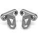 NKCELL POWER JK APillar Windshield Hinge Mounting Ditch Light Brackets for 20072017 Wrangler JK CNC Aluminum Alloy Bracket for OffRoad Car LED Fog Light Work Driving Lights2PCS Silver - Image 2