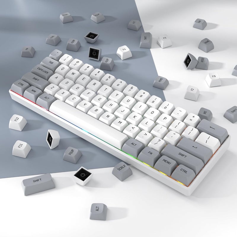 surmen CSA Profile 118 Keys Double-Shot PBT Keycap Custome Keycaps for 61/68/84/87 Mechanical Gaming Keyboard (Grey) - Image 2