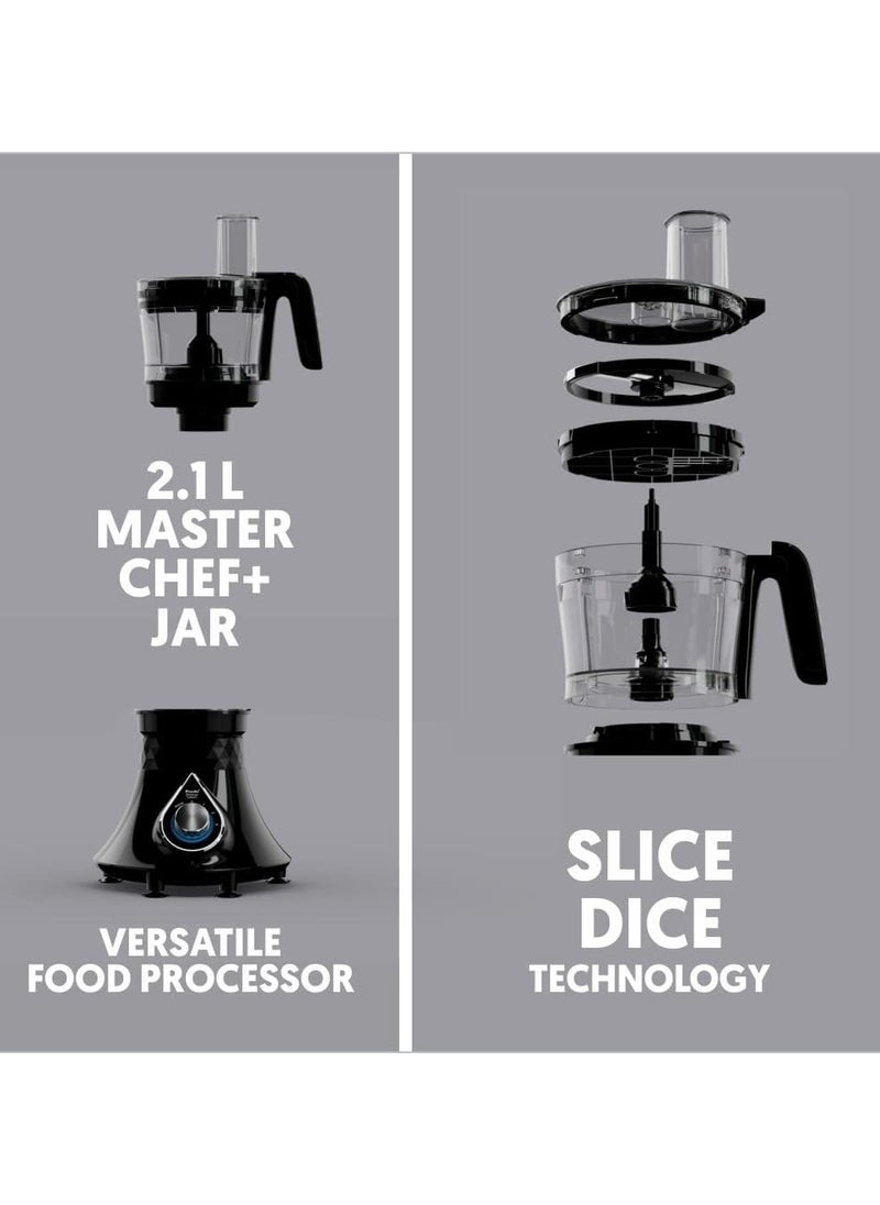 Generic - Preethi Zodiac Cosmo MG236 Mixer Grinder 750 watt with 5 Jars Includes Super Extractor juicer Jar & Master Chef + Food Processor Jar, Black - Image 1