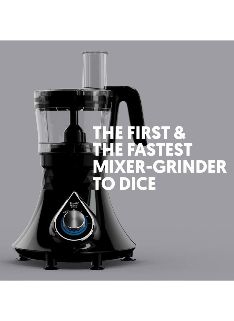 Generic - Preethi Zodiac Cosmo MG236 Mixer Grinder 750 watt with 5 Jars Includes Super Extractor juicer Jar & Master Chef + Food Processor Jar, Black - Image 1