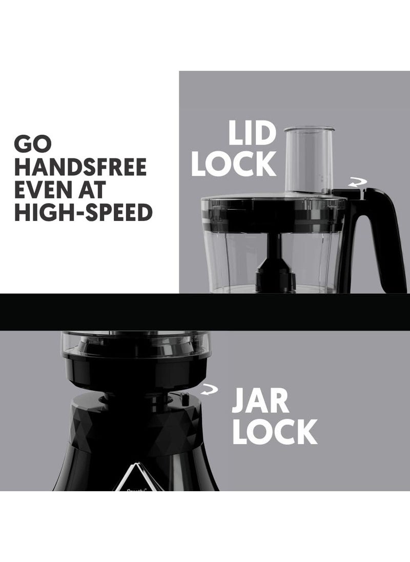 Generic - Preethi Zodiac Cosmo MG236 Mixer Grinder 750 watt with 5 Jars Includes Super Extractor juicer Jar & Master Chef + Food Processor Jar, Black - Image 1