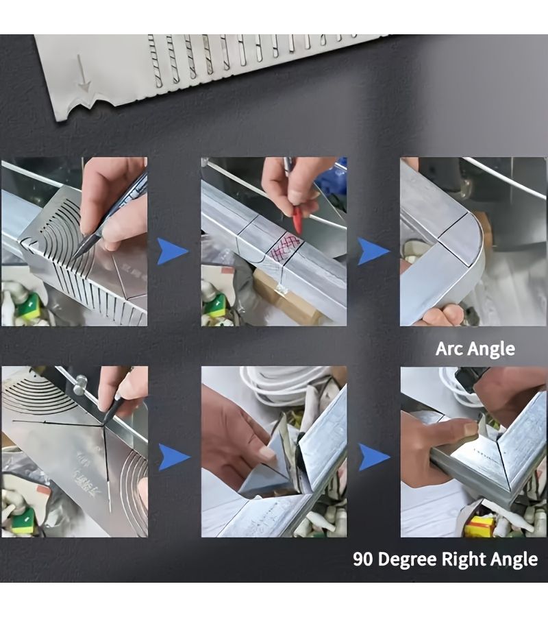 1pc Plus 10pcs Pipe Bender Tool 90 Degree Corner Bending Kit With Precision Angle Guide And Marking Scale For Square Pipes Metalworking And Plumbing Durable Easy To Use Sleek Metallic Finish - Image 5