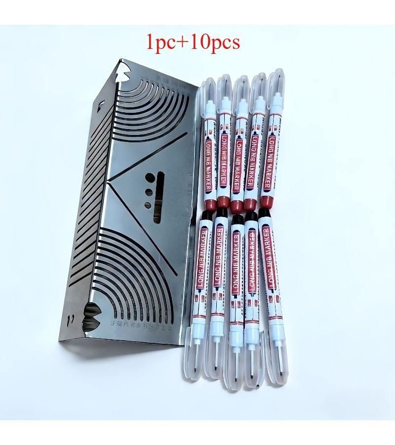 1pc Plus 10pcs Pipe Bender Tool 90 Degree Corner Bending Kit With Precision Angle Guide And Marking Scale For Square Pipes Metalworking And Plumbing Durable Easy To Use Sleek Metallic Finish - Image 2