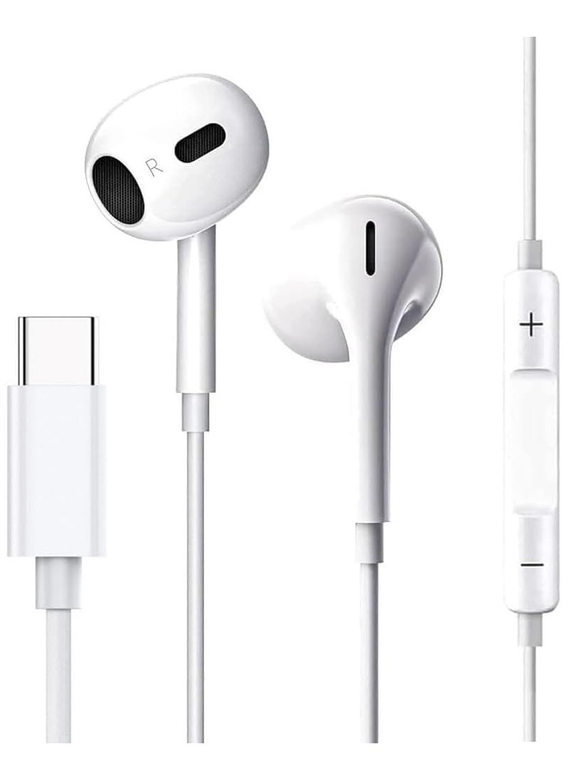 ELTRAZONE - Type-C Earphones with Microphone & Volume Control – Wired Headset with Heavy Bass Sound for iPhone 16 Pro - Image 1