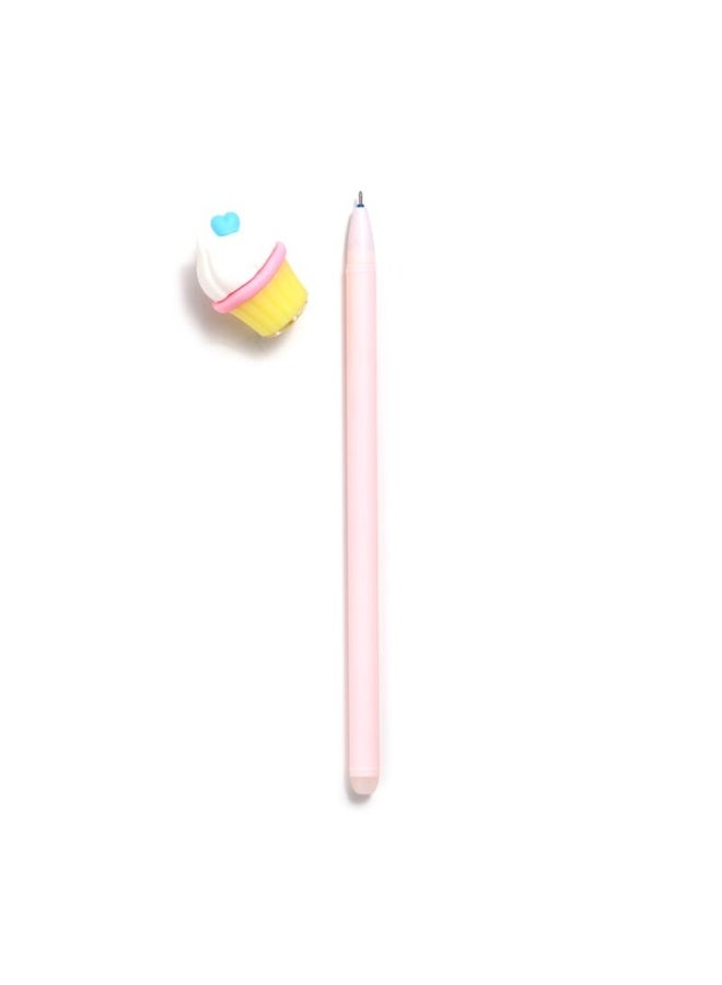 Puckator Inkredible Erasable Gel Pen with Fun Cupcake Topper - Novelty Stationery for Kids, Assorted 1 Piece - Image 3