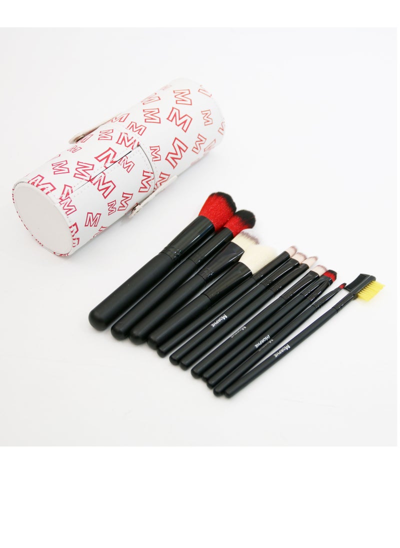 12-Piece Professional Makeup Brush Set With Cup Holder White - pzsku/Z4795A4F7DA35148B4D7CZ/45/_/1674025108/ae2b5dd8-8cd5-4dae-a7e7-7337d0df905b