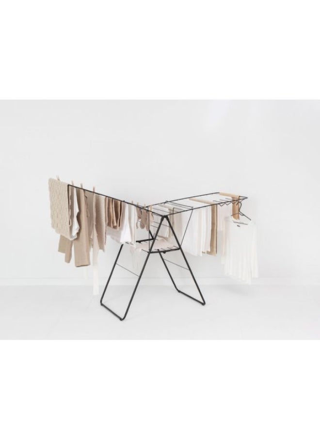 brabantia - Hangon Foldable Space-Saving Drying Rack Black 98 x 59 x 5 cm - Image 1