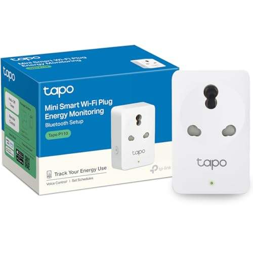 Tapo P110 16A مقبس ذكي واي فاي مع مراقبة الطاقة | مناسب للأجهزة الكبيرة مثل سخانات المياه، أفران الميكروويف، مكيفات الهواء (يعمل مع أليكسا ومساعد جوجل) | حماية أمان بأربع طرق - Image 1