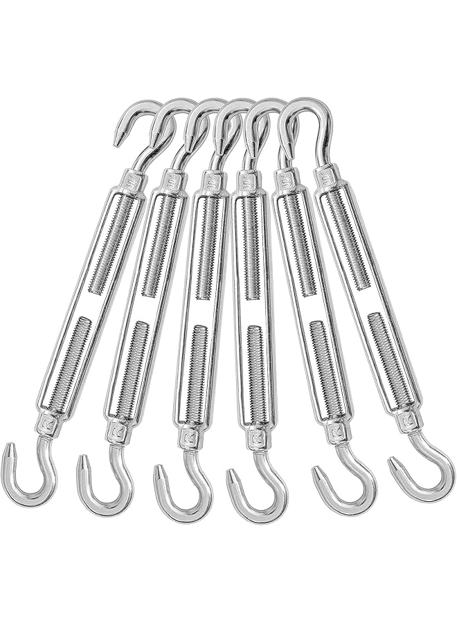 PROMASS promass 6PCS M10 hooks, 304 stainless steel turnbuckles Wire rope tension heavy duty turnbuckles for cable guardrail wire rope Hardware components  - Image 1