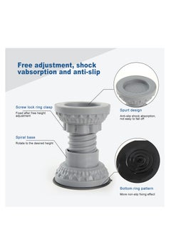 SYOSI Anti Vibration Pad for Washing Machine, Washer Dryer Non Slip Shock Noise Cancelling Foot Mat, Adjustable Anti Walking Stabilizer Refrigerator Support Rubber Foot Pad Pedestals (Set of 4)  - Image 4