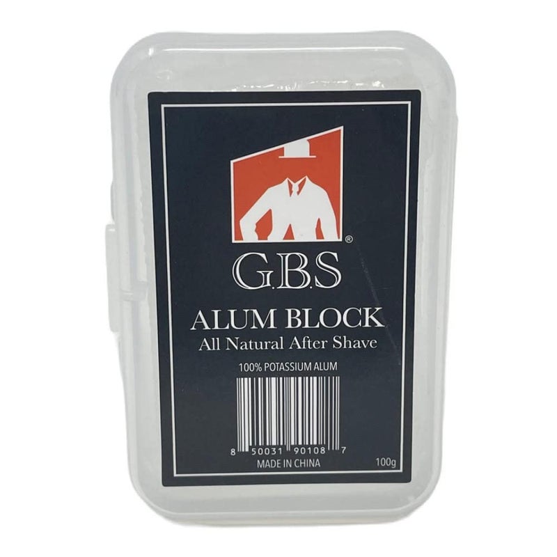 GBS 35 Ounce Alum Block in Plastic Case FragranceFree Natural Deodorant Aftershave for Razor Burn Relief Stops Bleeding Fights Bumpy Skin Prevents Sweat TravelFriendly LongLasting