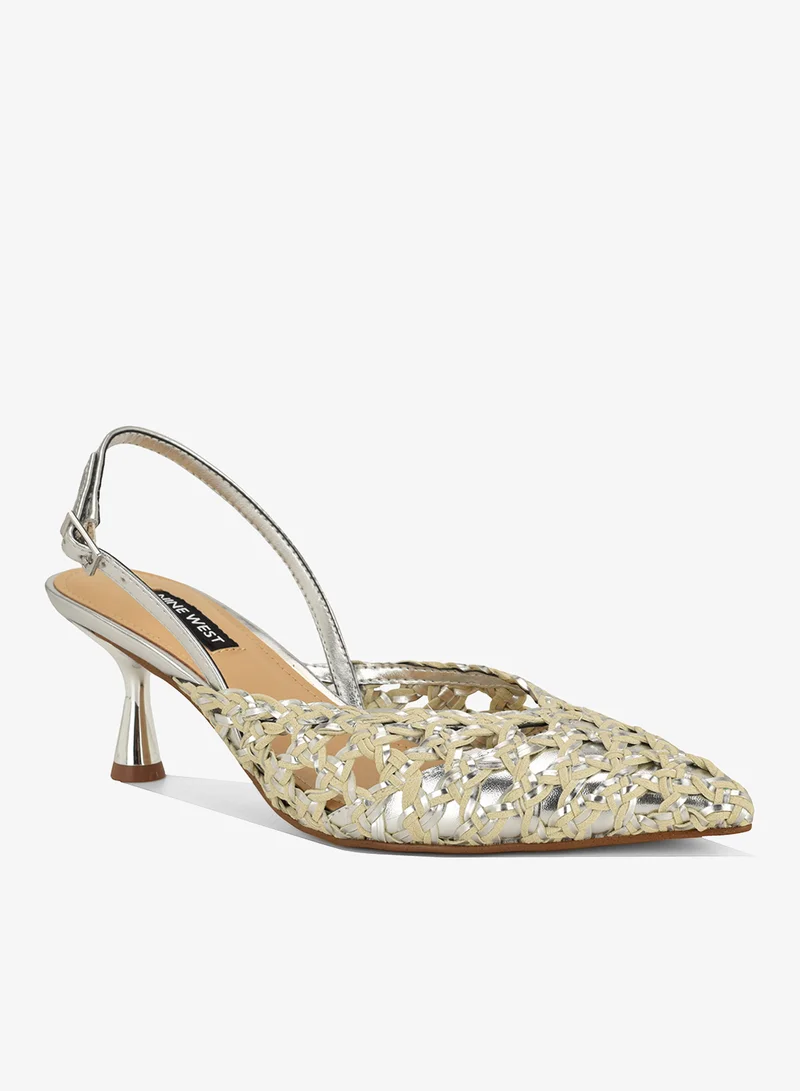 NINE WEST  Pointed Toe Sling Back Mid Heel Pumps for Women | Best Price UAE