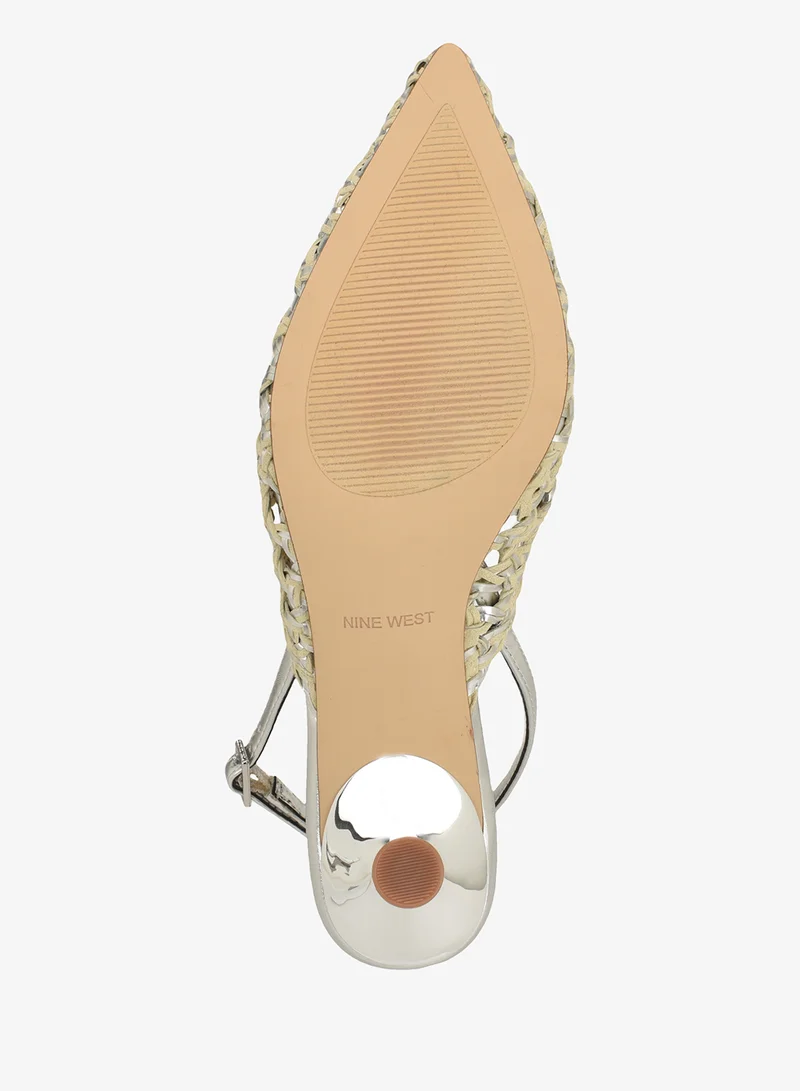 NINE WEST  Pointed Toe Sling Back Mid Heel Pumps for Women | Best Price UAE