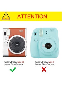Fintie Protective Case Compatible with Fujifilm Instax Mini 90 Neo Classic Instant Film Camera - Premium Vegan Leather Bag Cover with Removable Strap, Vintage Brown  - Image 2