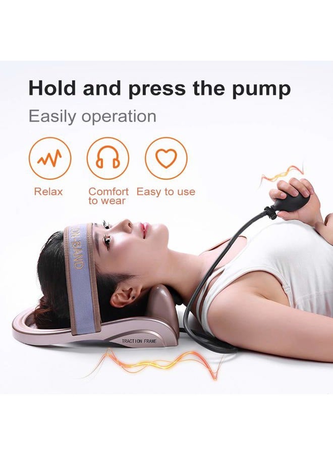 WOOLALA Cervical Neck Traction Device, Chronic Neck Pain Relief Muscle Relax Pillow with Band Neck Curve Correct Home Neck Stretcher - Image 5