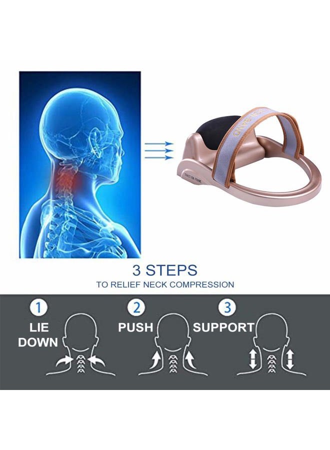 WOOLALA Cervical Neck Traction Device, Chronic Neck Pain Relief Muscle Relax Pillow with Band Neck Curve Correct Home Neck Stretcher - Image 3