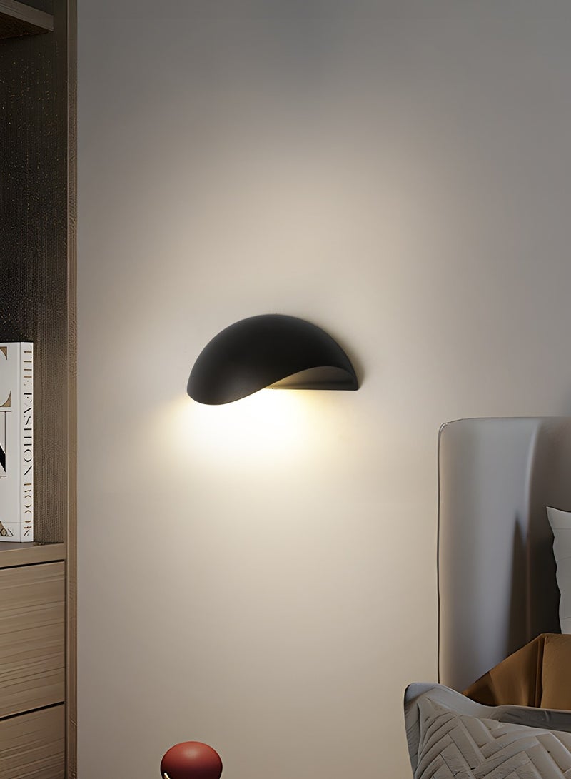 YATAI LIGHTING ضوء حائط LED حديث، 5 واط، 4000 كلفن أبيض محايد، معدن أسود وأكريليك، تحكم بالزر، إضاءة داخلية بسيطة للغرفة النوم، غرفة الطعام، الممر، بجانب السرير - Image 4