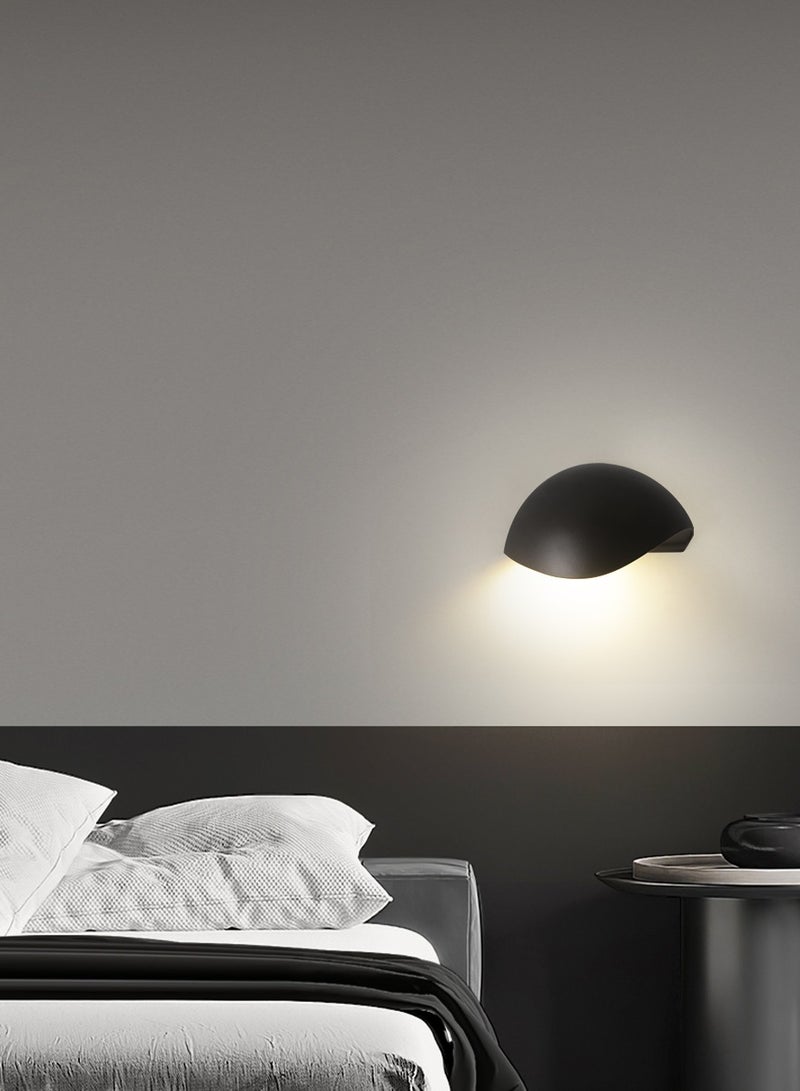 YATAI LIGHTING ضوء حائط LED حديث، 5 واط، 4000 كلفن أبيض محايد، معدن أسود وأكريليك، تحكم بالزر، إضاءة داخلية بسيطة للغرفة النوم، غرفة الطعام، الممر، بجانب السرير - Image 5