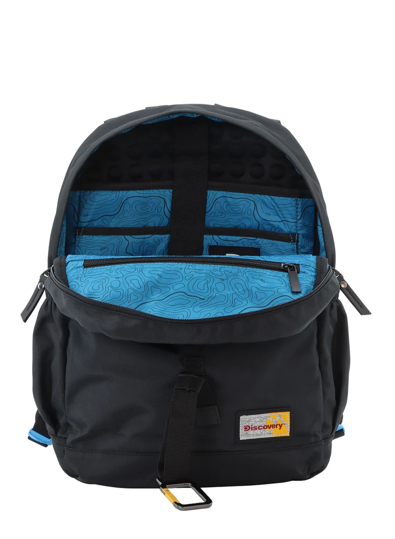 Discovery Discovery ICON Backpack 16.2L Black, Durable Lightweight Multi Compartment Travel Bag, Padded Laptop/Tablet Pocket RFID, Adjustable Strap With Luggage Fix Strap, Men Women School Outdoor